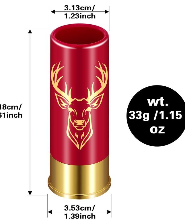 4 Deer Heads 1.5 Ounces - Reusable High-quality Plastic Bullet Cup, Suitable For Whiskey, Cocktails, And Wine, Perfect For Bars, Parties, And Gifts