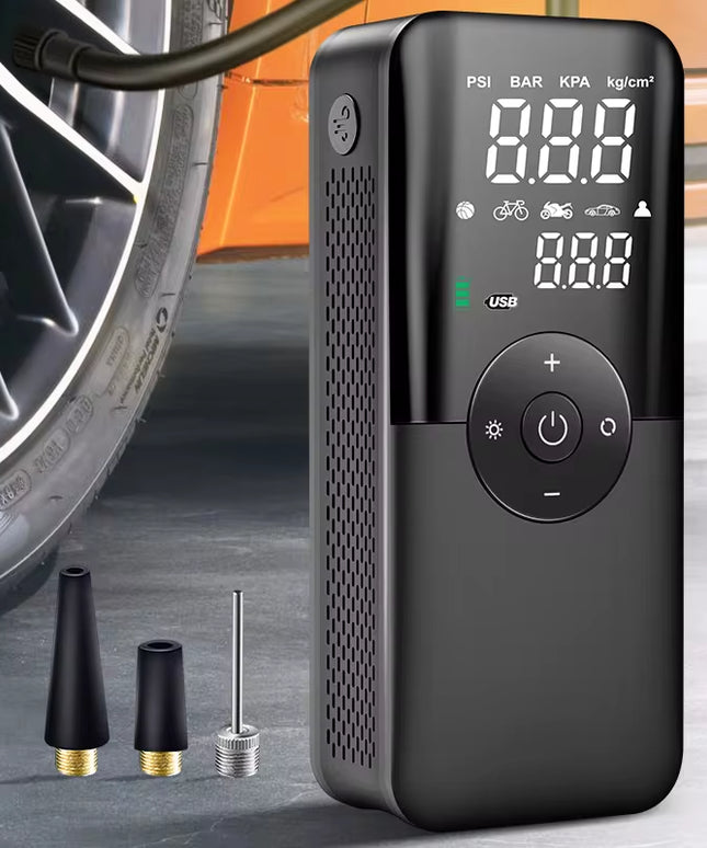 Rechargeable Air Pump Tire Inflator Portable Compressor Digital Cordless Car Tyre Inflator for Motocycle Bicycle Balls