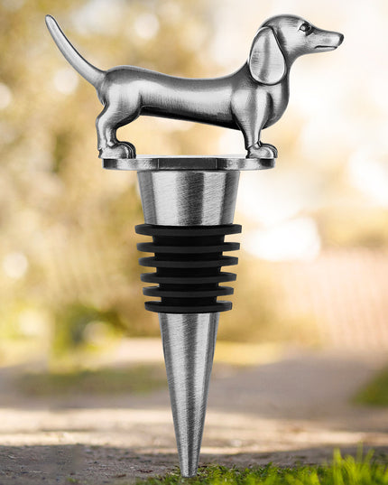 A Dachshund-shaped Red Wine Stopper, A Household Wine Champagne Stopper, An Interesting Dachshund Dog Wine Stopper, Suitable For Men And Women's Birthday Gifts, Halloween, Christmas, Father's Day, Mot