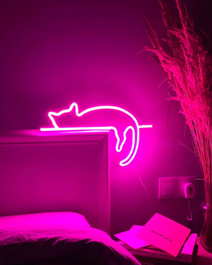 Neon Light-emitting Cat LED Light Room Bedroom Decorative Light