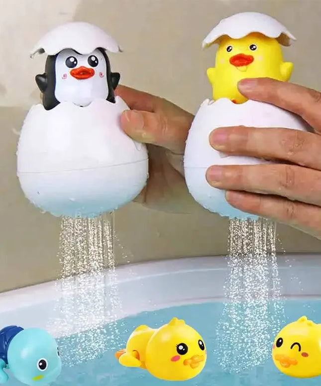 Baby Bathing Toy Kids Cute Duck Penguin Egg Water Spray Sprinkler Bathroom Sprinkling Shower Swimming Water Toys for Kids Gift