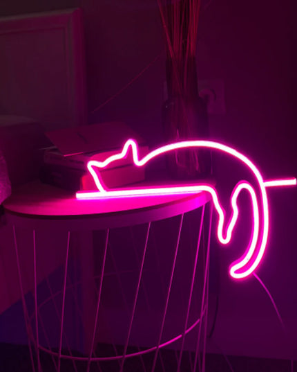 Neon Light-emitting Cat LED Light Room Bedroom Decorative Light