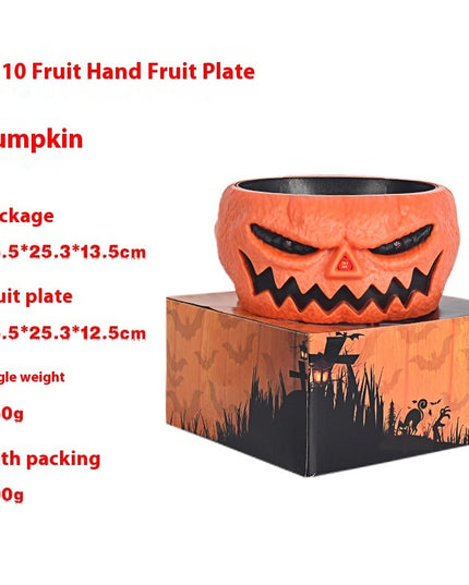 Halloween Candy Bowl Plastic Pumpkin Bowl With Motion Activated Hand, Halloween Serving Dishes Battery Operated Halloween Pumpkins Bowl For Trick-or-Treaters Party