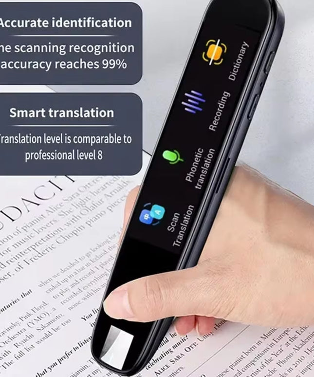 Offline Translation Pen for Teacher Student Dictionary English Intelligent Scanning Point Reading 123 Languages Translator Pen