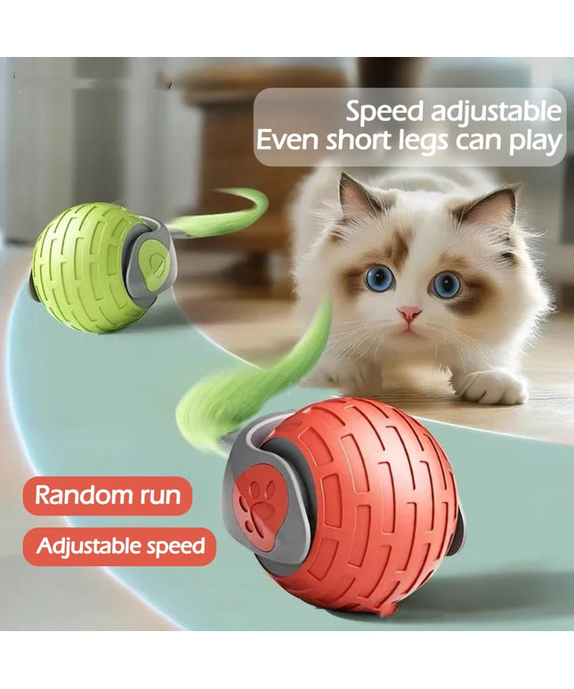 New Interactive Cat Toys Ball Auto Electric Rolling Ball Toys For Cat Kitty Pets Smart Automatic Teaser USB Rechargeable Cat Toy Pet Products