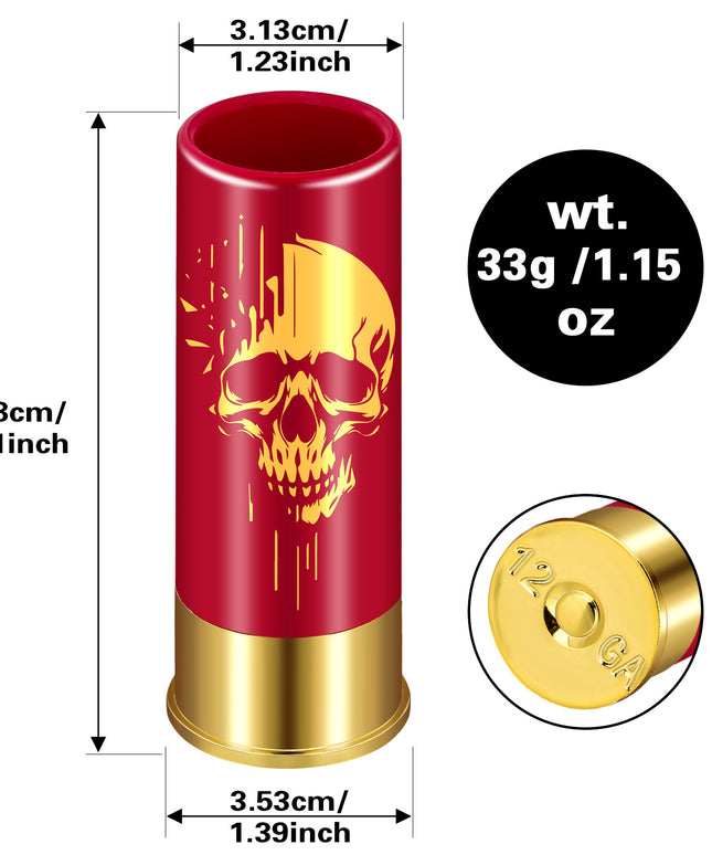 4pcs Skull Shot Glasses, 1.5oz - Reusable, High-Quality Plastic Bullet Cups For Whiskey, Cocktails & Wine, Perfect For Bars, Parties & Gifts