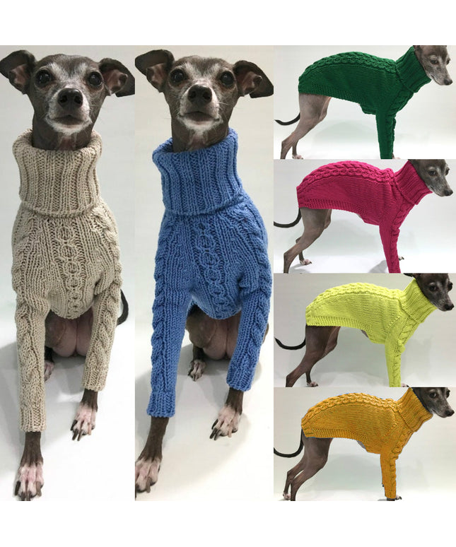 Winter Solid High Collar Dog Sweater Pet Products