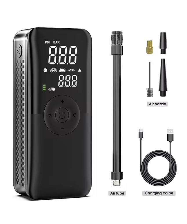 Rechargeable Air Pump Tire Inflator Portable Compressor Digital Cordless Car Tyre Inflator for Motocycle Bicycle Balls