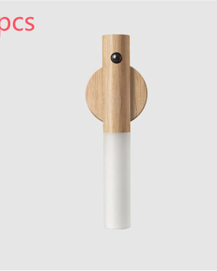 Auto LED USB Magnetic Wood Wireless Night Light Corridors Porch Lights PIR Motion Sensor Wall Light Cabinet Lamp