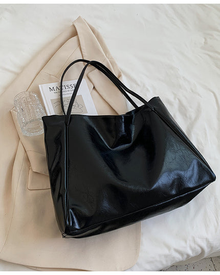 Fashion Handbag New Autumn And Winter Japanese And Korean Large Capacity Soft Leather Shoulder Bag Retro Casual Handbag