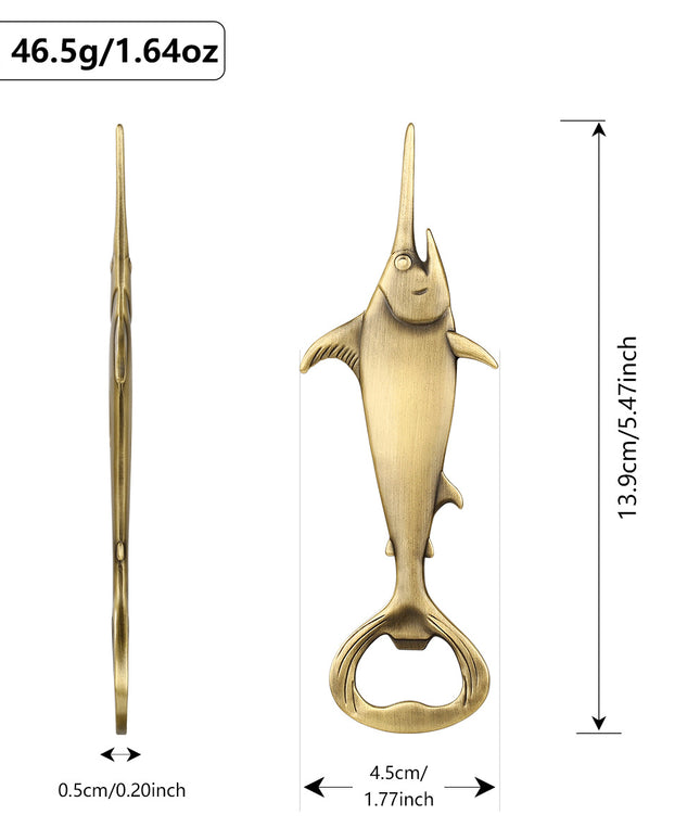 Creative Swordfish Handle Metal Beer Bottle Openers Kitchen Bar Accessories Tools Beer Gifts Beer Openors Kitchen Gadgets