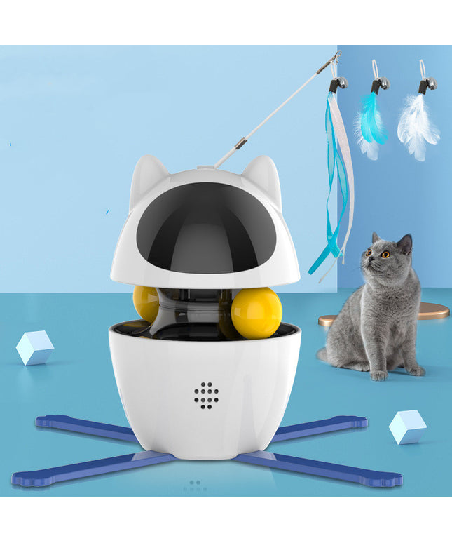New Cat Toy Automatic Smart Cat Stick Spill Ball Set