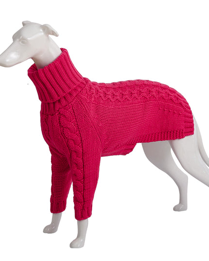 Winter Solid High Collar Dog Sweater Pet Products