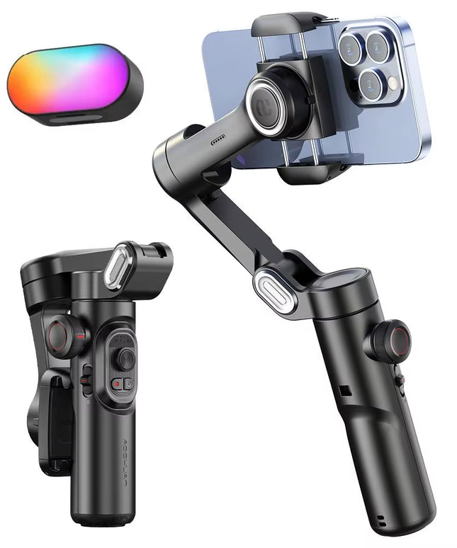 3-Axis Handheld Gimbal Stabilizer for Smartphone with Fill Light for Iphone Android Face Tracking Vlog Smart XE
