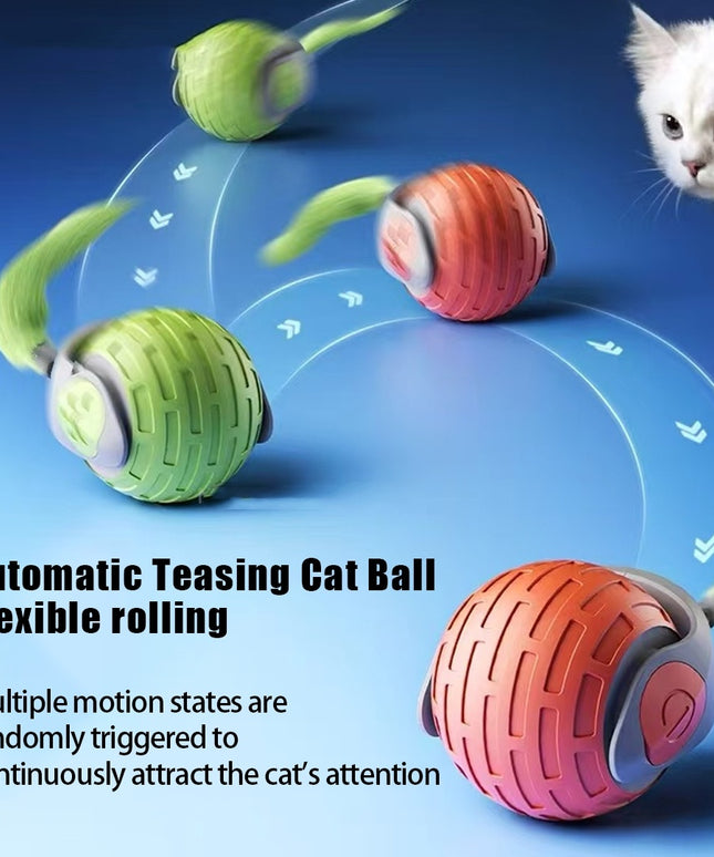 New Interactive Cat Toys Ball Auto Electric Rolling Ball Toys For Cat Kitty Pets Smart Automatic Teaser USB Rechargeable Cat Toy Pet Products