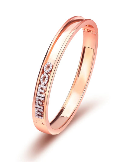 17CM CZ stones DIY Bracelet for Women and Men  Personality Slider Bangle Roman Numeral Bracelet Women Bangle Sliding