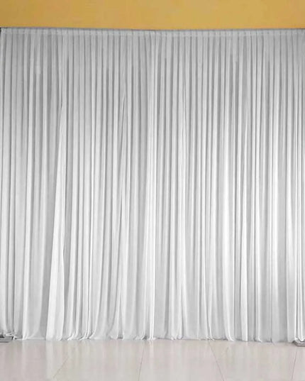6.5ft Silk White Backdrop Drapes Curtain Wedding Ceremony Party Home Window Decor