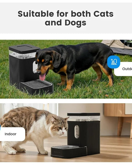 Automatic Dog Water Dispenser with Gravity Feeding System and Stainless Steel Bowl for Large Pets 6.5L HighCapacity BPAFree Wat