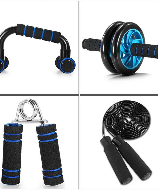 Healthy Abdominal Wheel 5-piece Indoor Sports Product Combination Set Push Up Stand Household Multifunctional Fitness Equipment