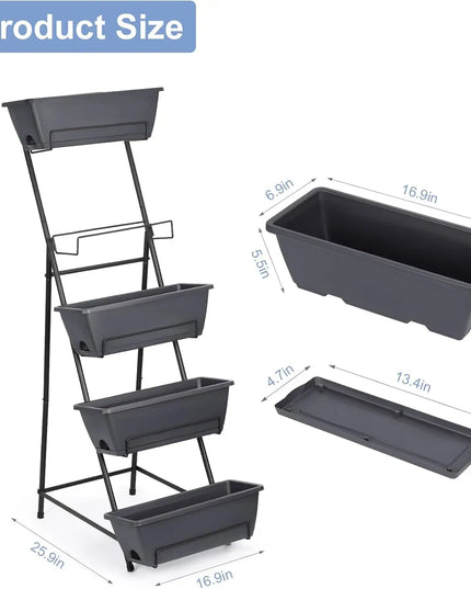 Vertical Garden Bed, 5th Floor, Vertical Elevated Garden, Flower Pot, Outdoor Herbal Garden, Flower Pot, Layered Flower Pot Box