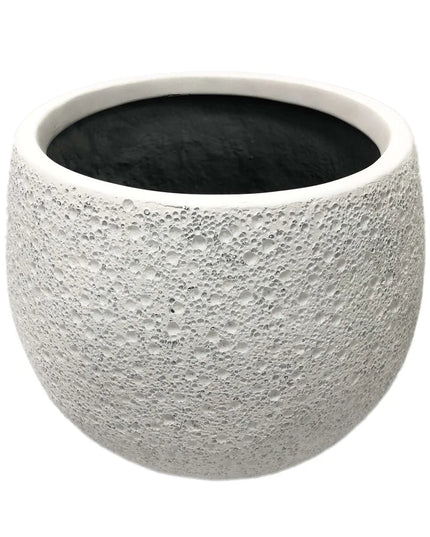 Durable 13 Inch Resin Moon Planter Weatherproof Outdoor Decor with Drainage Holes Unique Round Garden Planter Magical Design