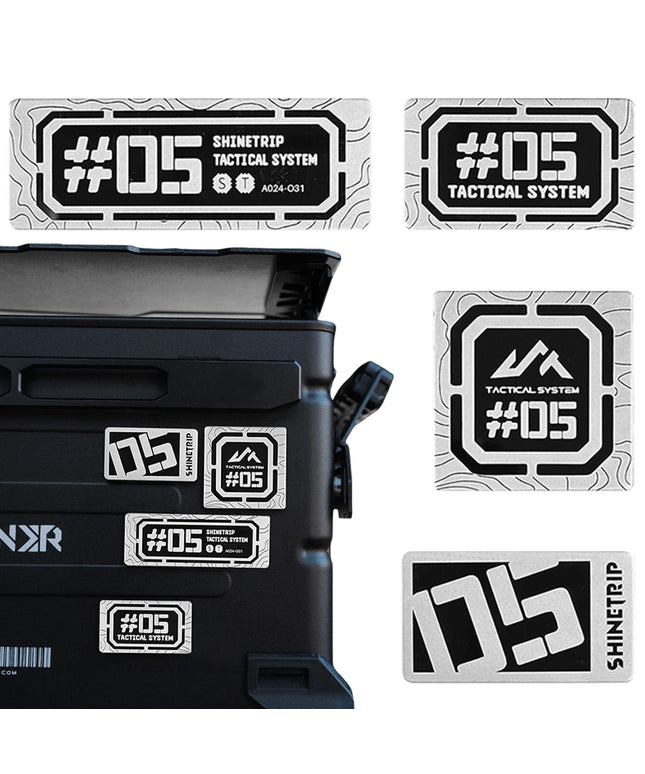 Stainless Steel Outdoor Vest Stickers Wear-Resistant Metal Backpack Stickers Camping Gear Badges Camping Accessories