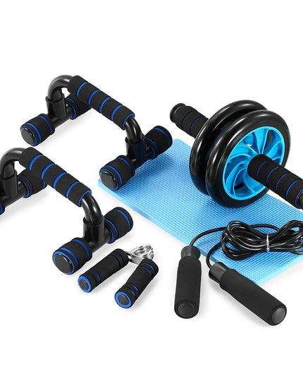 Healthy Abdominal Wheel 5-piece Indoor Sports Product Combination Set Push Up Stand Household Multifunctional Fitness Equipment