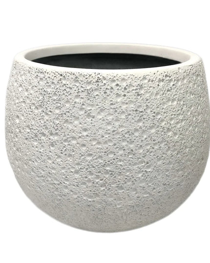 Durable 13 Inch Resin Moon Planter Weatherproof Outdoor Decor with Drainage Holes Unique Round Garden Planter Magical Design