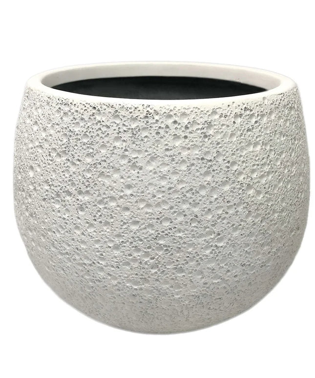 Durable 13 Inch Resin Moon Planter Weatherproof Outdoor Decor with Drainage Holes Unique Round Garden Planter Magical Design