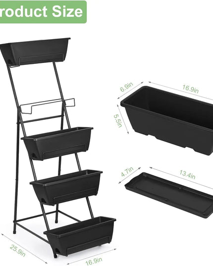 Vertical Garden Bed, 5th Floor, Vertical Elevated Garden, Flower Pot, Outdoor Herbal Garden, Flower Pot, Layered Flower Pot Box