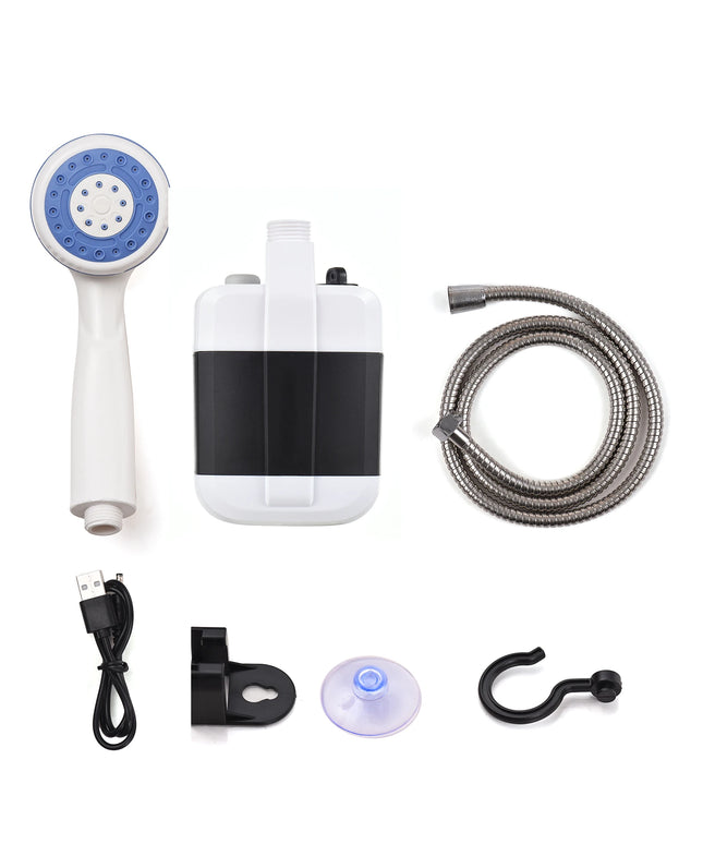 Portable Camping Shower Outdoor USB Rechargeable Electric Shower Pump for Camping Car Washing Gardening Pet Cleaning