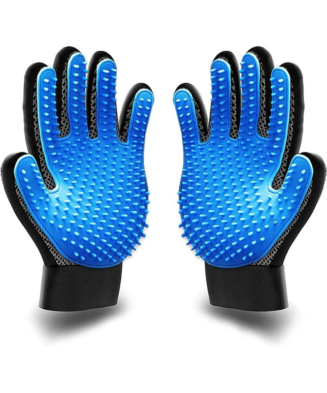 Pet Grooming Kit for Dog Cat Rabbit Fur 2 Sided Grooming Brush Bath Cleaning Glove De-Shedding De-Matting Pet Hair