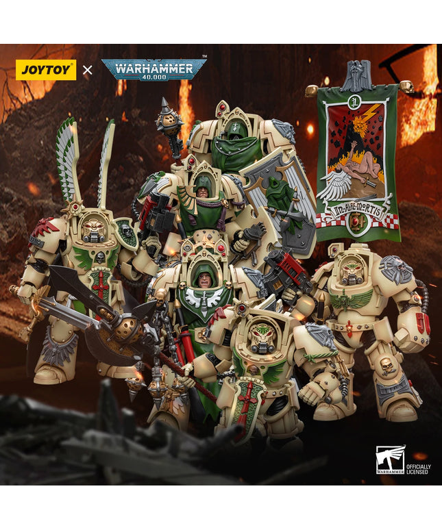 JOYTOY Warhammer 40k 1/18 Action Figures Anime 13.6cm Dark Angels Deathwing Strikemaster Deathwing Knight Master Model Toys