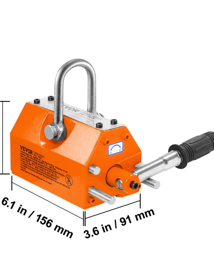SucceBuy 100KG-2000KG Permanent Magnetic Lifter Pulling Capacity 2.5 Safety Factor Neodymium & Steel Lifting Magnet Lift Magnets