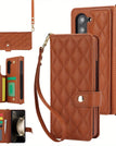 United States / Brown / Artificial Leather|For Samsung Galaxy Z Fold 4