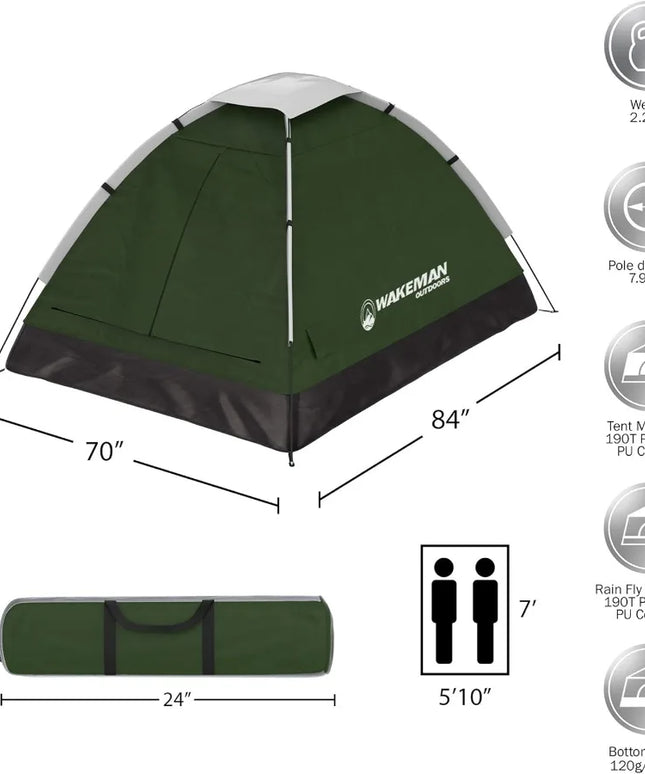 Wakeman FamilyTents Wakeman Outdoors 2 Person Camping Tent