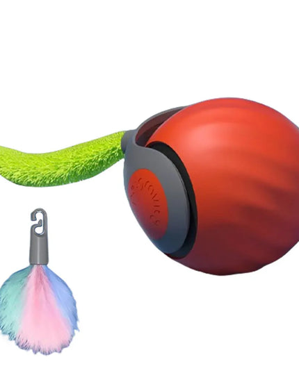 Automatic Moving Cat Toy Ball Smart Cat Toys USB Rechargeable Smart Cat Toys Ball Speedy Tail Cat Toy Cat Interactive Ball Toys