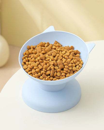 Cat pet feeding and drinking bowl, dog bowl, cat bowl, high footed slanted mouth bowl, pet supplies