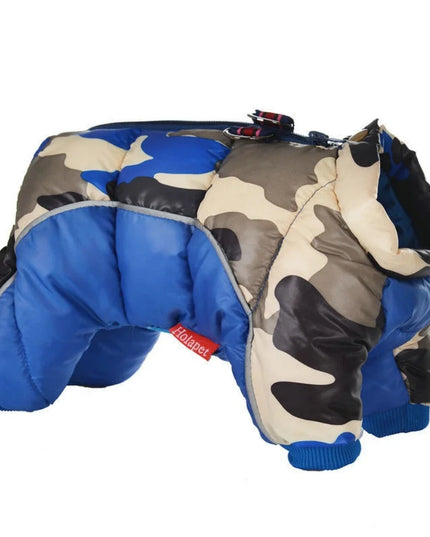 Fullbody Small Dog Coat Warm Fleece Puppy Jacket Dog Winter 4-Leg Puffer Coat Reflective Turtleneck Dog Snow Jacket Snowsuit