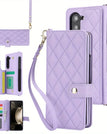 United States / Purple / Artificial Leather|For Samsung Galaxy Z Fold5