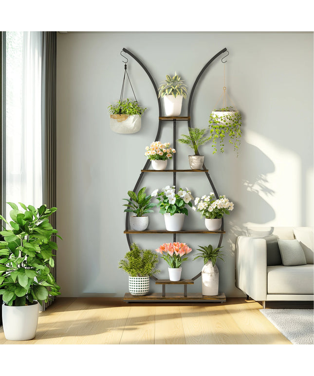 Large Vase Shaped Plant Stand 5 Tier Planter Display Rack Garden Flower Pot Holder for Home Patio Decor