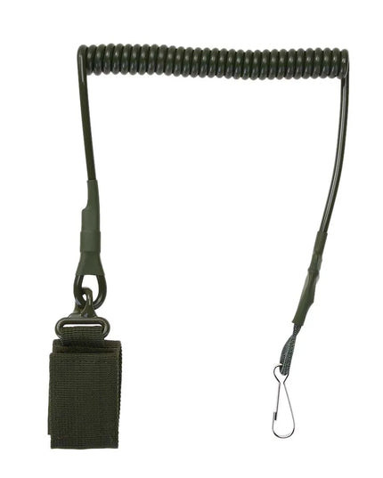 Outdoor Spring Lanyard Elastic Retractable Anti-Lost Waist Hanging Retention Rope Police Pistols Gun Rifle Sling