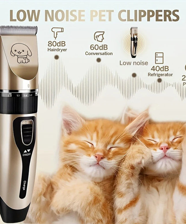 Pet Hair Trimmer Kit Electric Precision Clippers Perfect for Professional Grooming at Home, Ideal for Dogs and Cats