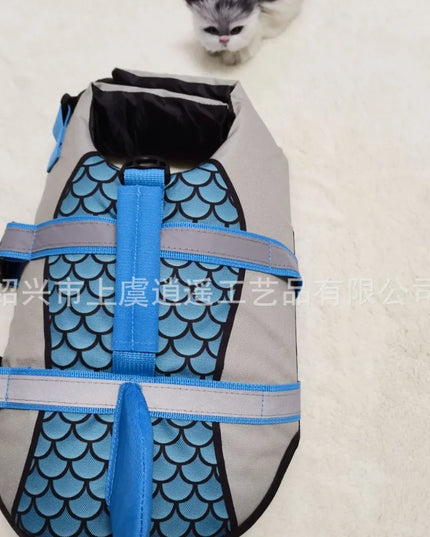 Shark Dog Life Jacket Enhanced Buoyancy Small Dogs Swimming Clothes Safety Vest with Handle for Medium Large Dogs Surfing
