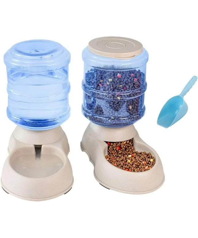 6Meal Automatic Pet Feeding Solution with Integrated Water Dispenser for Cats and Dogs in Set Includes Food Scoop Ideal for Sma