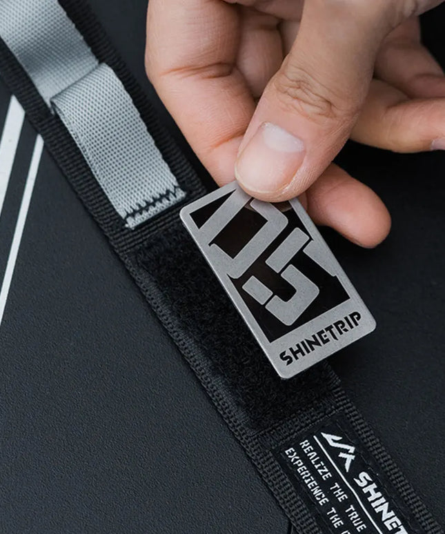 Stainless Steel Outdoor Vest Stickers Wear-Resistant Metal Backpack Stickers Camping Gear Badges Camping Accessories