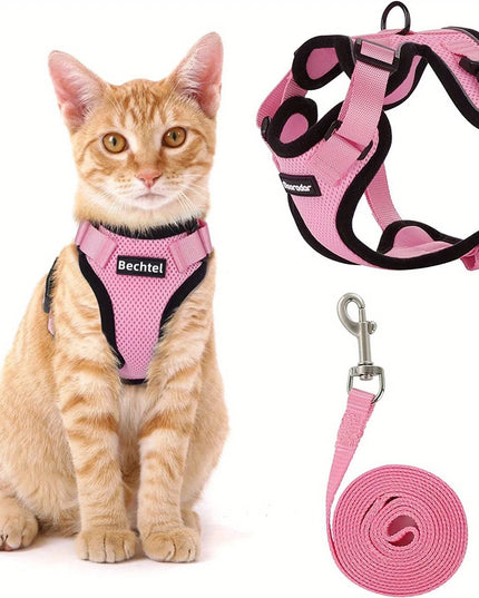 Cat Leash Non-Slip Adjustable Leash Non-Slip Cat Leash Vest Pet Chest Carrier