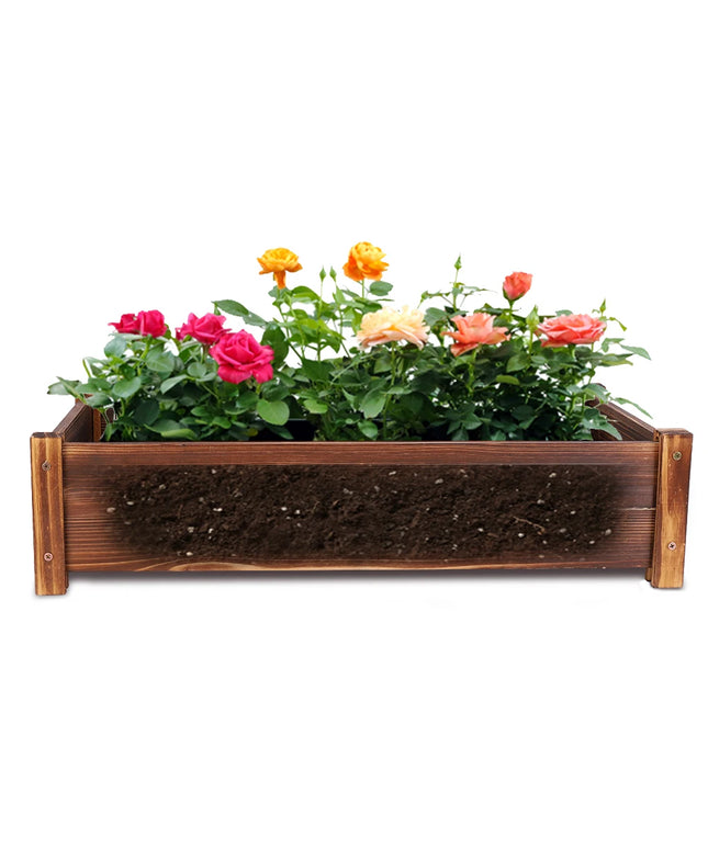 Raised Garden Bed Large Wooden Planter Garden Boxes Elevated Plant Box Vegetable Flower Growing Bed