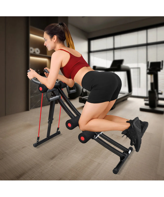 GIKPAL Foldable Ab Machine Ab Workout Equipment for Home Gym,Core & Abdominal Trainer Fitness Equipment Max 440lbs LCD Display