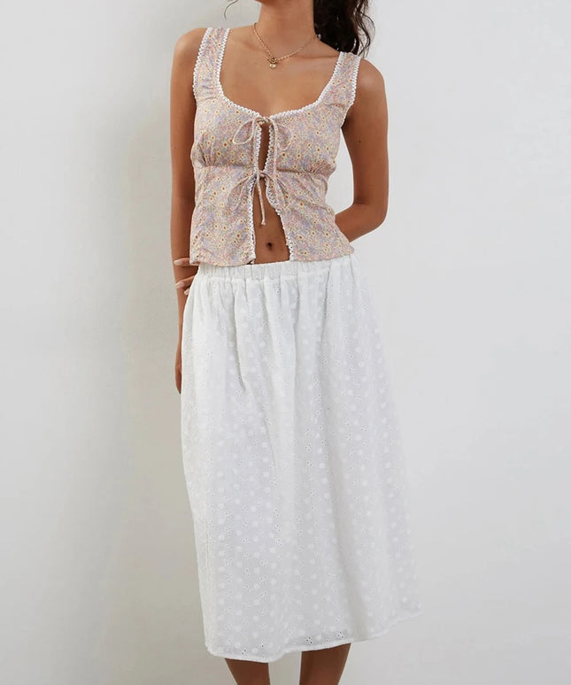 Women s Boho Style Halter Neck Sleeveless Floral Print Tie Front Crop Top Summer Fashion Cami Tank Tops
